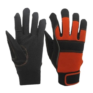 Gants de travail de mécanicien de haute qualité, résistants aux chocs, antidérapants, anti-coupures, anti-vibrations, en cuir TPR, avec sangle de poignet réglable - Product Image 1
