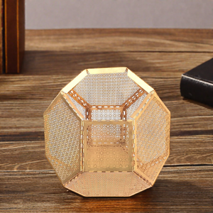 เชิงเทียนทีไลท์แก้วขนาดเล็กหรูหราสไตล์วินเทจวางกลางโต๊ะแบบหรูหรามากสำหรับคริสต์มาสวันขอบคุณพระเจ้า - Product Image 1