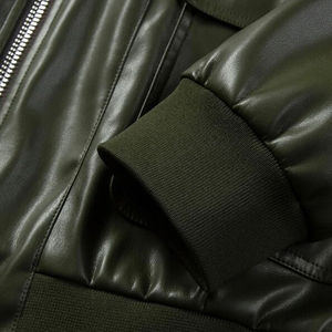 New Design <b>Men's</b> Genuine Leather Streetwear <b>Jacket</b> with <b>Sherpa</b> Lining and Fur Trim-Winter Fashion - Product Image 5