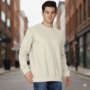 Sweat-shirt à col roulé pour homme en mélange de coton doublé, 12 couleurs au choix, grammage lourd 260-280 GSM, écologique, style décontracté hiver, motif uni - Product Image 1