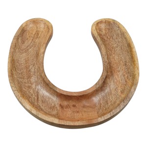 Plateaux et plateaux décoratifs en forme de fer à cheval, artisanat en bois de manguier, plateau en forme de U pour servir des collations, des biscuits, décoration de table pour la maison - Product Image 5