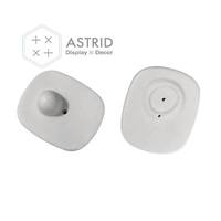 8.2 MHz EAS Tag Keamanan Anti-Pencurian Kunci Magnetik Plastik ABS Tahan Lama Putih 48x42mm Penggunaan di Pusat Perbelanjaan Ritel Anti-Pencurian Barang