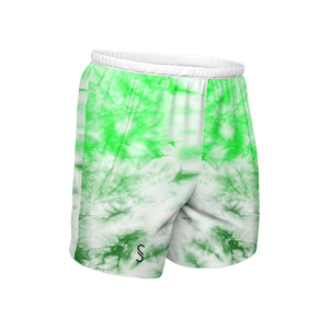 Vintage High Waist Yoga Shorts Elastic Drawstring Tie Closure Mesh Fabric Printed Die Dye Graphic Tie Die Fitness Men's Shorts - Product Image 1