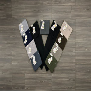 Pantalon en toile classique kaki pour hommes, couleur tendance, taille moyenne, devant plat-Meilleur prix Vêtements d'entreprise - Product Image 1