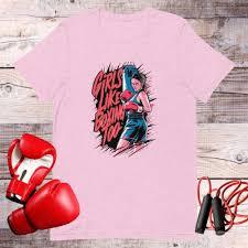 เสื้อยืดผู้หญิงลายพิมพ์นักมวยฤดูร้อน น่ารัก สไตล์นักสู้ ชิงแชมป์ กีฬา ทีเชิ้ตถัก ลายพิมพ์ลำลอง ชุดกีฬา - Product Image 4