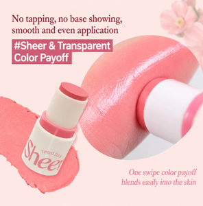 MAKEHEAL Tinted Sheer <b>Stick</b> <b>Blusher</b> 6g Romantic Korean Blush 5 Colors Twist Up Sheer Glow K-Beauty Makeup - Product Image 3