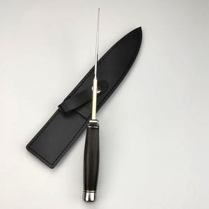 Couteau de chasse et de camping portable de haute qualité avec lame en acier Damas, manche en caoutchouc, personnalisable OEM - Product Image 3