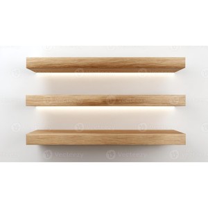 Contemporary Oak Wood Wall Shelf with Integrated Lighting - Wholesale - Product Image 4
