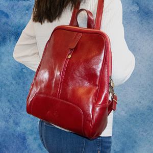 Custom Print Genuine Leather <b>Mini</b> <b>Backpack</b> Small Real Leather <b>Backpack</b> Purse Luxury <b>Women</b> Travel Rucksack LMBP-0024C - Product Image 6