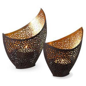 Amazing <b>Black</b> <b>Metal</b> Round Votive <b>Candle</b> <b>Holder</b> With Geometric Cutout Pattern Perfect For Home Wedding Holiday Decor - Product Image 3
