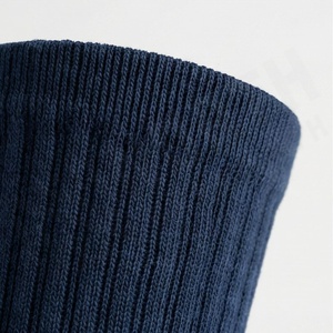 <b>Crew</b> <b>Socks</b> Solid Navy Blue 100% Cotton Breathable Knitted for Adults Daily Casual Wear Spring Season - Product Image 4
