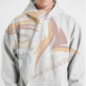 Sweat-shirts surdimensionnés pour hommes, légers et professionnels, 100% coton, matière douce, respirante, anti-rides - Product Image 4