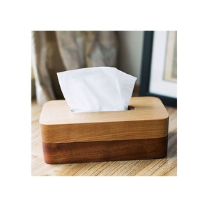 กล่องใส่กระดาษทิชชูไม้ดีไซน์ทันสมัย ทรงสี่เหลี่ยมผืนผ้า แบบตั้งพื้น ผิวสัมผัสธรรมชาติ - Product Image 1