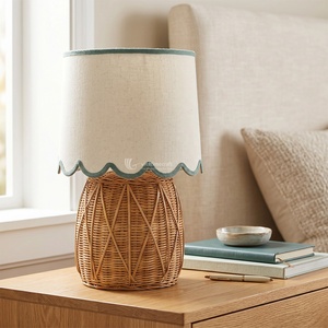 Bohemian Rattan <b>Table</b> Lamp Handcrafted Natural Lighting, Woven Bamboo <b>Bedside</b> Lamp Wholesale Vietnam Handicraft - Product Image 4