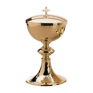 Ciborio de oro y estaño de alta calidad, personalizado con relieve, hecho a mano con latón de alta calidad, regalo para iglesia. - Product Image 2