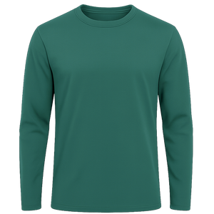 <b>Mens</b> Long Sleeve T-Shirt O-Neck Knitted Solid Color Casual Regular Fit Light <b>Blue</b> - Product Image 2