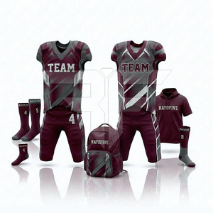 Customized Latest Design New <b>Models</b> Quick Dry Team Shirt Football Jersey American Football Uniform Set Fine Manufacture Combo - Product Image 3