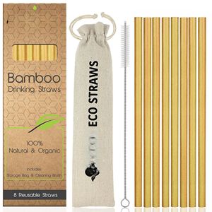 EXPAD Vietnam Manufacturer's Eco-Friendly Disposable Bamboo <b>Straws</b> Biodegradable 200mm Length Top Selling Free Sample Carton - Product Image 5