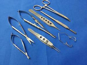 Kit de 8 instruments microchirurgicaux vétérinaires de base pour les yeux, en acier inoxydable de qualité chirurgicale, certifié CE ISO SHAHZIK INTERNATIONAL Sy-SIa-19 - Product Image 2