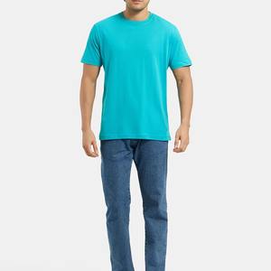 Camiseta de Hombre Más Vendida, 100% Algodón, Transpirable, de Secado Rápido, para Entrenamiento, Casual, Cuello Redondo, Diseño Personalizado OEM - Product Image 5