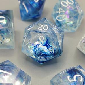 Jeu de dés en résine durable, dés polyédriques en résine écologiques pour jeux de table professionnels, fournisseur en gros d'accessoires de jeu, usine - Product Image 1