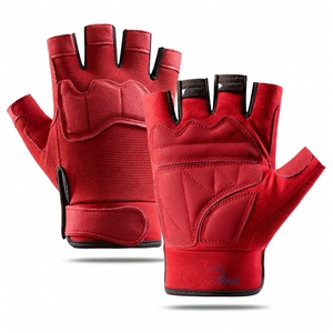 Premium Half Finger Leather Gym <b>Gloves</b> Custom Logo Fitness Weightlifting Workout <b>Gloves</b> Manufacturer - Product Image 3