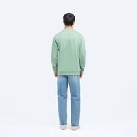 2025 Yeni Erkek Bisiklet Yaka Sweatshirt ODM 300gsm Kalınlaştırılmış Uzun Polar Kışlık Özel Logo %100 Pamuk Erkek Sweatshirt OEM