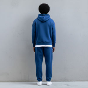 Survêtement Homme à Capuche Coupe Classique avec Logo Brodé Personnalisé, 100% Coton Molletonné, Haute Qualité, Vierge, 2 Pièces, Vente en Gros - Product Image 4