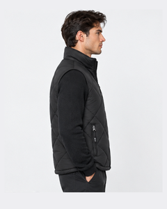 Gilet matelassé léger noir pour homme, coupe-vent, avec fermeture éclair, sans manches, rembourré de duvet, pour l'extérieur, vente en gros personnalisée - Product Image 6