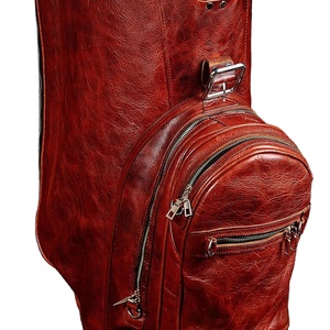 Handmade Full Grain Hide <b>Golf</b> Club Carrier Zipper Closure Mens Seniors Luxury Sports Travel Holdall - Product Image 2