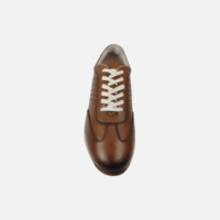 Dlords Armado Trainer Chaussures de sport pour homme à lacets, tige en cuir pleine fleur, doublure en mesh, semelle intermédiaire en EVA, semelle extérieure en TPR, bout fermé, rayées, légères