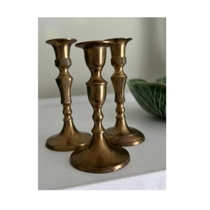 <b>Set</b> of 4 Home Hotel Restaurant High Quality Metal Candle Stick Hand Engraving Gold Plated Finishing Candle Holder - Product Image 6