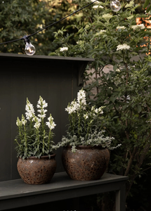 Rustic Textured Metal Planter Pot for Indoor Outdoor Home Garden <b>Flower</b> Plant <b>Display</b> Large Decorative Plant Holder - Product Image 6