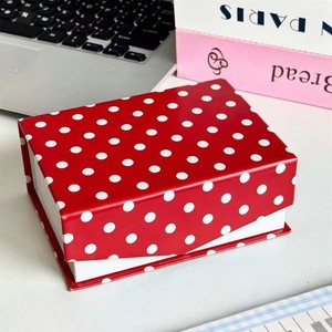 New Arrival Cute Polka Dot Magnetic Card <b>Box</b> Desktop Dustproof Organizer For Key Trinket Jewelry <b>Gift</b> <b>Box</b> For Friends <b>Present</b> - Product Image 4