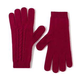 Mitaines d'hiver décontractées 100 % laine doublées polaire, compatibles écran tactile, détection par aiguille, longueur poignet, unisexe, style sergé, multifonctionnelles pour l'extérieur - Product Image 1