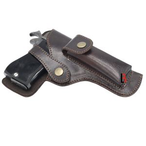 Étui universel pour ceinture en cuir de vachette avec fermeture à pression et finition lisse - Product Image 4