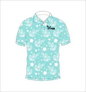 เสื้อโปโลพิมพ์ลายดอกไม้แบบกำหนดเอง แขนสั้น สวมใส่สบาย เหมาะสำหรับกอล์ฟ เทนนิส ชุดทีมฤดูร้อน - Product Image 5
