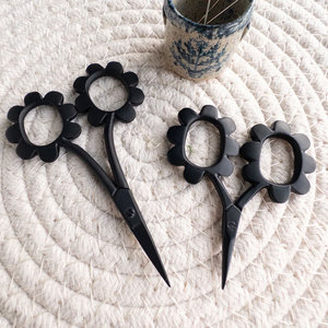Durable Matte Black Flower Embroidery <b>Scissors</b> Stainless Steel Sharp Tip <b>Sewing</b> Tool for Craft - Product Image 2