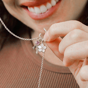 Pendentif en argent sterling 925 avec améthyste en quartz taille carrée, serti clos, fait main, pierre semi-précieuse, bijoux fins pour femme - Product Image 5