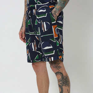 Shorts décontractés pour hommes, taille élastique, été, plage, streetwear, mode urbaine, 100% coton - Product Image 2