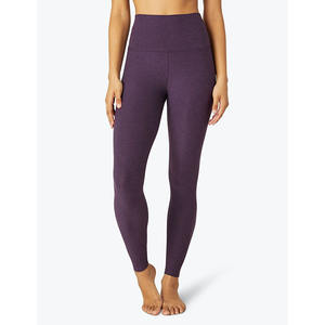Pantalones de Yoga de Cintura Alta para Mujer, Deportivos, Transpirables, Sin Costuras, de Spandex/Nylon, Acanalados, de Longitud Completa, para Gimnasio y Entrenamiento, Venta al por Mayor - Product Image 2