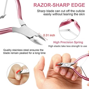 Juego de Cortaúñas Profesional de Acero Inoxidable, Cortacutículas Rosa para Dedos de Manos y Pies, Kit de Manicura de Lujo - Product Image 2