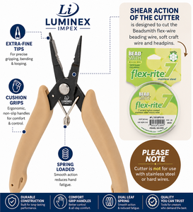 LUMINEX IMPEX LUB=113 <b>Long</b> <b>Nose</b> Stainless Steel Lightweight Smooth Work Jewelry Making Polishing Pliers - Product Image 3