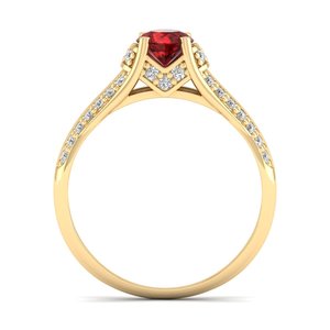 Bagues de mariage REYES en argent sterling 925 avec moissanite, prix de gros, pour femmes, solitaires, avec pierre précieuse rubis, pour anniversaire - Product Image 4