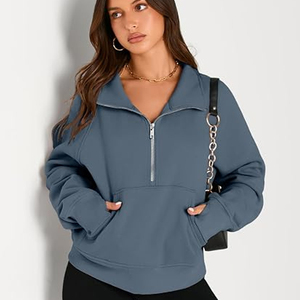 Sudadera Personalizada con Apliques Bordados y Media Cremallera para Hermandades, Clubes Deportivos, Escuelas y Universidades - Venta al por Mayor B2B - Product Image 5