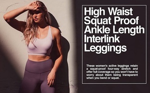 Leggings pour femmes de qualité supérieure, taille haute, en coton et élasthanne, antibactériens, respirants, séchage rapide, super doux, longueur genou, tissu tricoté décontracté - Product Image 3