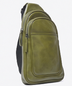 Sac bandoulière minimaliste en cuir véritable de qualité supérieure, sac de poitrine, vert olive, pour homme et femme, voyage de luxe, extérieur, imperméable - Product Image 2