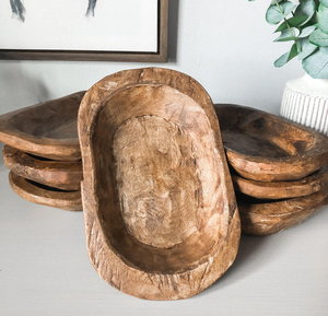 Bol à pâte en bois d'acacia, décoration rustique de style farmhouse, idéal pour servir les aliments ou offrir en cadeau - Product Image 6
