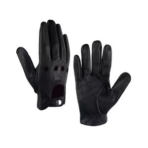 Gants de conduite en cuir imperméables à demi-doigts - Unisexe, toutes saisons, pour la conduite en ville, fabriqués au Pakistan - Product Image 3