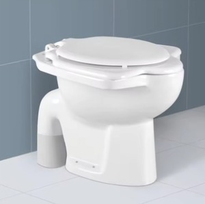 โถสุขภัณฑ์แบบตั้งพื้นทรงโมเดิร์น Anglo P & S TRAP แบบสองช่องระบายน้ำ  วัสดุเซรามิก  แบบชิ้นเดียว ระบบ Dual-Flush - Product Image 4